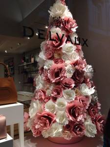 Cây thông hoa thủ công trang trí Noel