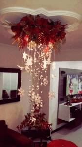 Hoa treo trần trang trí Noel